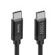 Hama Кабел за зареждане, "Fabric", USB-C - USB-C, 100 W, 1.5 m, Nylon, black