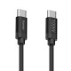 Hama Кабел за зареждане, "Fabric", USB-C - USB-C, 100 W, 1.5 m, Nylon, black