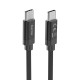 Hama Кабел за зареждане, "Fabric", USB-C - USB-C, 100 W, 3 m, Nylon, black