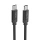 Hama Кабел за зареждане, "Fabric", USB-C - USB-C, 100 W, 3 m, Nylon, black