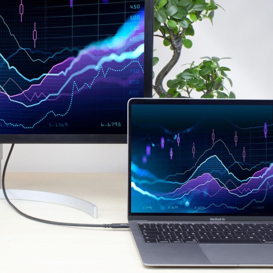 Кабел ACT USB-C - USB-C, 0.8 м / USB4, 40Gbps, 240W, сертифициран USB-IF Кабел ACT USB-C - USB-C, 0.8 м / USB4, 40Gbps, 240W, сертифициран USB-IF