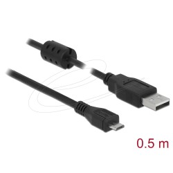 Кабел DeLock USB 2.0 Type-A мъжко - Micro USB -B мъжко Кабел DeLock USB 2.0 Type-A мъжко - Micro USB -B мъжко