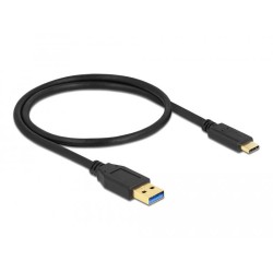 Кабел Delock USB-C мъжко - USB 3.2 A мъжко, 0.5 м Кабел Delock USB-C мъжко - USB 3.2 A мъжко, 0.5 м