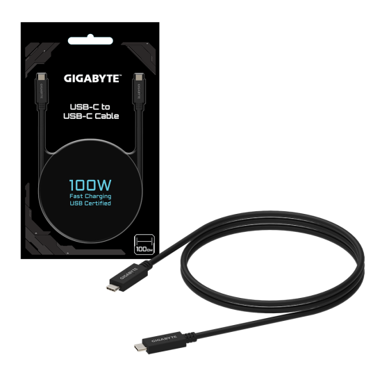 Кабел GIGABYTE USB Type-C мъжко към USB Type-C мъжко 3.2Gen, 1 м 10Gbp/s Кабел GIGABYTE USB Type-C мъжко към USB Type-C мъжко 3.2Gen, 1 м 10Gbp/s