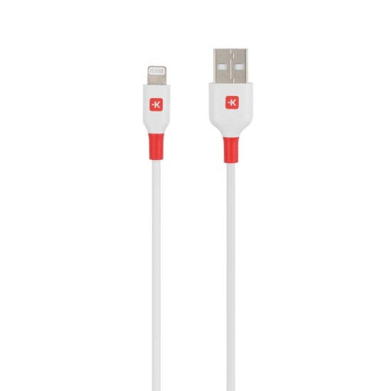 Кабел Skross, Lightning - USB-A 2.0 мъжко, 1.2 м, Бял