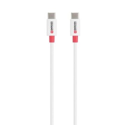 Кабел Skross, USB-C - USB-C 2.0 мъжко, 0.15 м, Бял