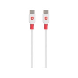 Кабел Skross, USB-C - USB-C мъжко, USB 2.0, 1.2м, Бял