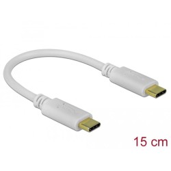 Кабел за зареждане DeLock PD, USB-C мъжко >USB-C мъжко, 100W, 15 cm