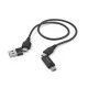 Кабел за зареждане HAMA 4 в 1, USB-C и USB-A - USB-C и Micro-USB, 1,5 м