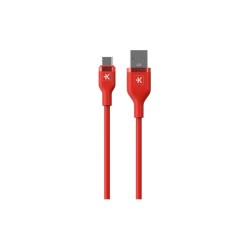 Skross Кабел USB-A 2.0 мъжко- USB-C мъжко, Червен,  120 cm, 15w