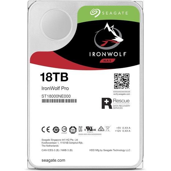 Хард диск SEAGATE IronWolf ST18000NE000, 18TB, 256MB Cache, SATA 6.0Gb/s