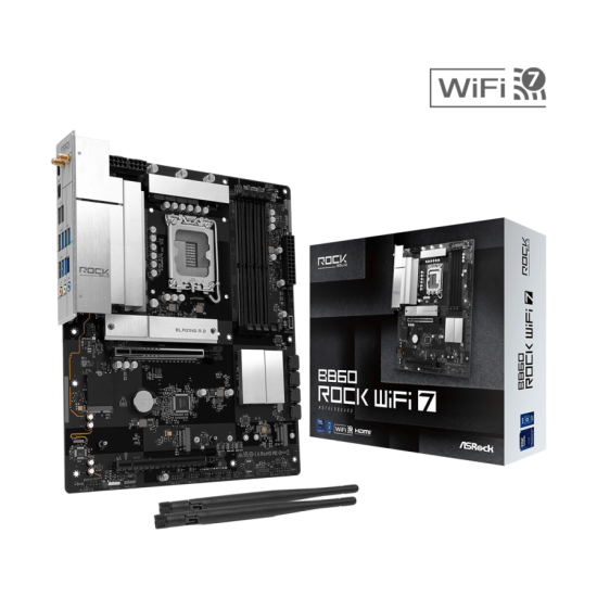 Дънна платка ASRock B860 Rock WIFI 7, LGA 1851