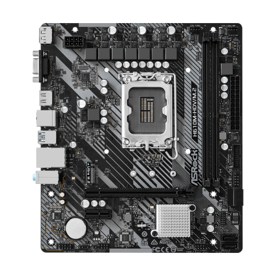 Дънна платка ASRock H610M-HDV/M.2 R 2.0, LGA1700, DDR4, mATX