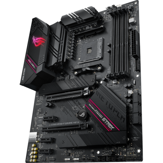 Дънна платка ASUS ROG STRIX B550-F GAMING WIFI II, AMD AM4, ATX, 4x DDR4, dual M.2, WiFi 6E, PCIe 4.0, Aura Sync RGB