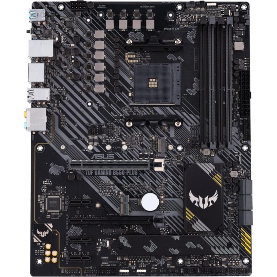 Дънна платка ASUS TUF B550-PLUS GAMING socket AM4, 4xDDR4, Aura Sync, PCIe 4.0, Dual M.2, 2.5GB Lan