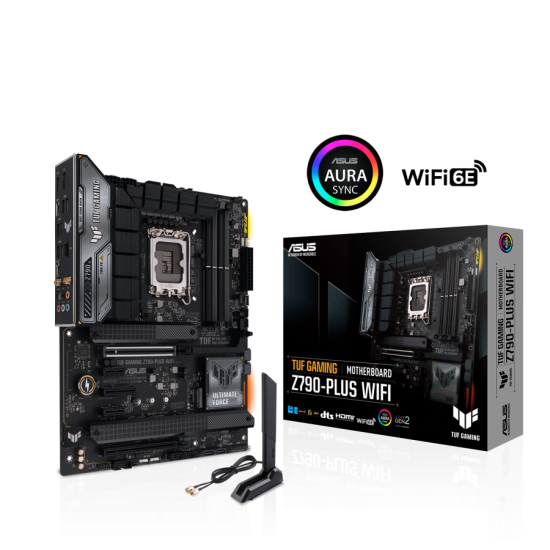 Дънна платка ASUS TUF GAMING Z790-PLUS WIFI, LGA 1700, 4xDDR5, PCIe 5.0, ATX, Wi-Fi 6, AURA Sync RGB