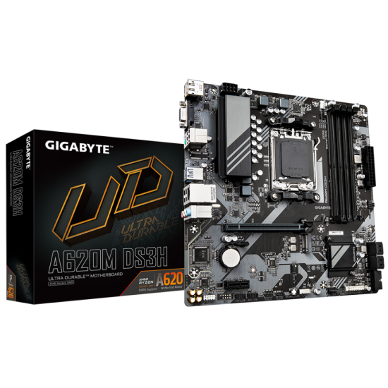 Дънна платка GIGABYTE A620M DS3H socket AM5 Дънна платка GIGABYTE A620M DS3H socket AM5
