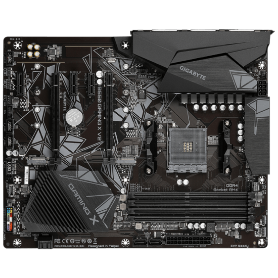 Дънна платка GIGABYTE B550 GAMING X V2 Socket AM4, 4 x DDR4, RGB Fusion, V2 (rev. 1.0)