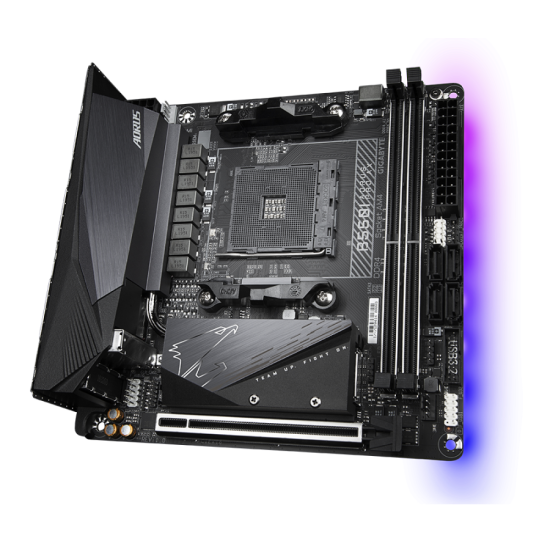 Дънна платка GIGABYTE B550I AORUS PRO AX, WI-FI, Socket AM4, 2 x DDR4, RGB Fusion 2.0