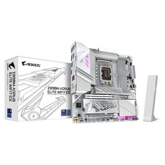 Дънна платка GIGABYTE Z890M AORUS ELITE WIFI 7 ICE, LGA 1851