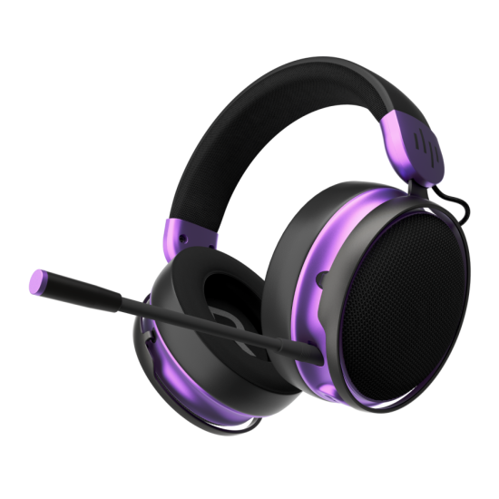 Геймърски безжични слушалки Dark Project Sono Wireless - Black/Violet
