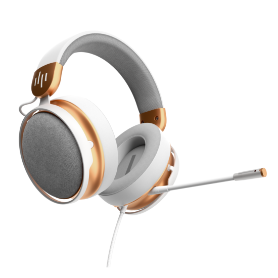 Геймърски слушалки Dark Project Sono Wired - White/Gold