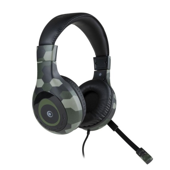 Геймърски слушалки Nacon Bigben Stereo Gaming Headset V1, Микрофон, Камуфлажно зелено