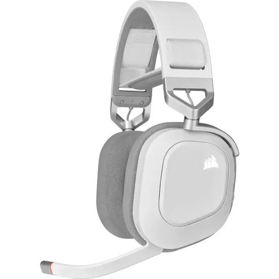 Геймърски слушалки с микрофон Corsair HS80 RGB White безжични PC/PS5/PS4