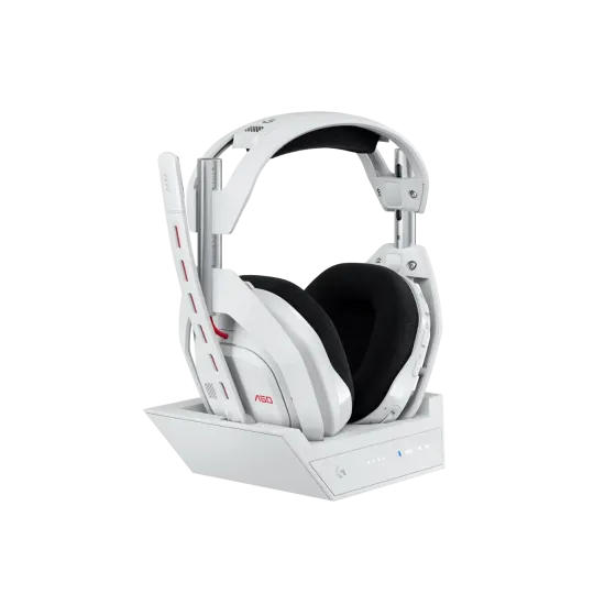 Logitech Astro A50 Lightspeed безжични слушалки с докинг станция, Бели Logitech Astro A50 Lightspeed безжични слушалки с докинг станция, Бели