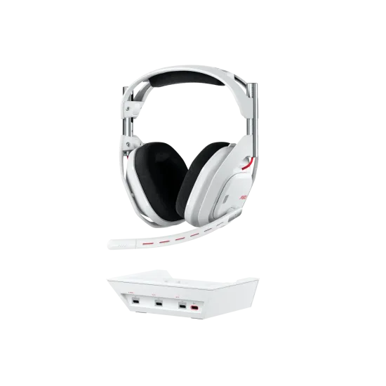 Logitech Astro A50 Lightspeed безжични слушалки с докинг станция, Бели Logitech Astro A50 Lightspeed безжични слушалки с докинг станция, Бели