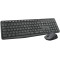 Kомплект безжични клавиатура с мишка Logitech MK235, Черен