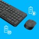 Kомплект безжични клавиатура с мишка Logitech MK235, Черен