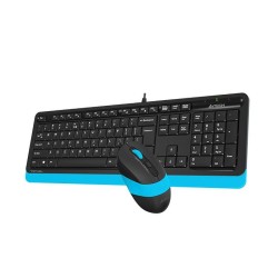 Комплект клавиатура и мишка A4TECH Fstyler F1010, Черен/Син Комплект клавиатура и мишка A4TECH Fstyler F1010, Черен/Син
