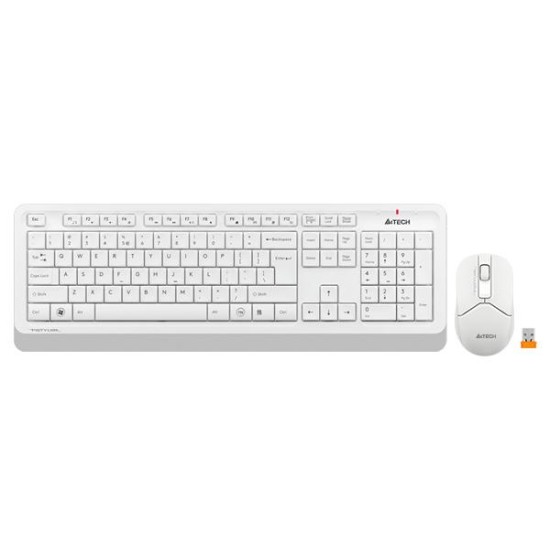 Комплект клавиатура и мишка A4TECH Fstyler FG1012, Безжичен, Бяла