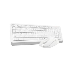 Комплект клавиатура и мишка A4TECH Fstyler FG1012, Безжичен, Бяла