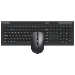 Комплект клавиатура и мишка RAPOO 8210M, Multi mode, Черен