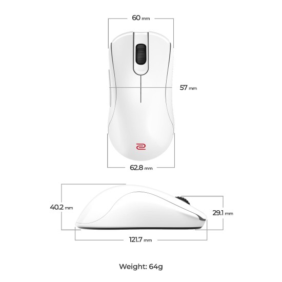 Безжична геймърска мишка ZOWIE ZA13-DW 4K, бяла Безжична геймърска мишка ZOWIE ZA13-DW 4K, бяла
