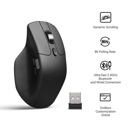 Безжична мишка Keychron M6S-A23 8000Hz - Black