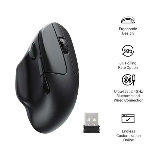 Безжична мишка Keychron M7-A23 8000Hz - Black