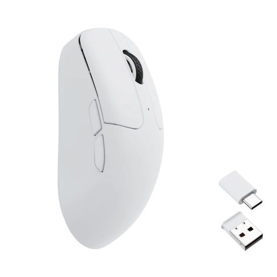 Геймърска Безжична мишка Keychron M2, Matte White