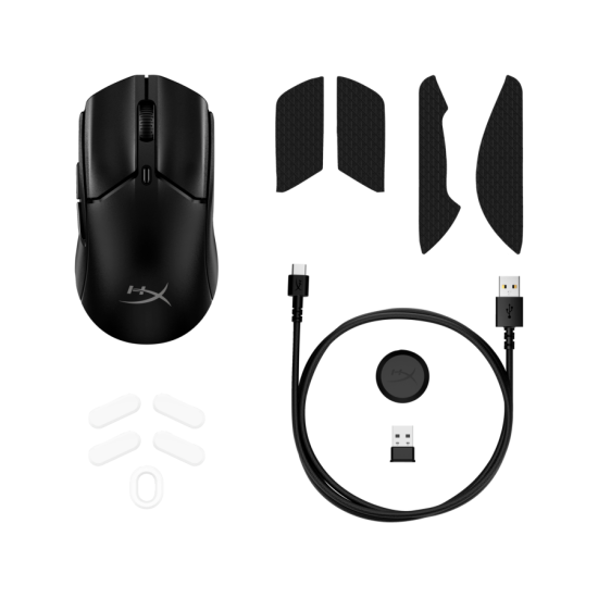 Геймърска мишка HyperX Pulsefire Haste 2 Mini, Wireless, RGB, USB, Черен