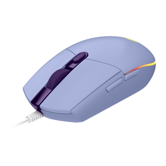Геймърска мишка Logitech G102 LightSync, RGB, Оптична, Жична, USB, Лилав