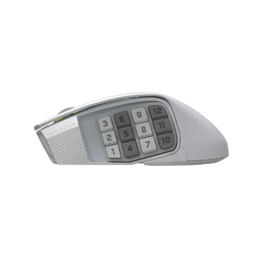 Геймърскa оптична мишка CORSAIR SCIMITAR ELITE WIRELESS SE White, 33000 DPI