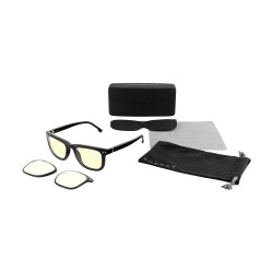 Комплект GUNNAR Cupertino Onyx с два вида стъкла Amber и Clear с калъф