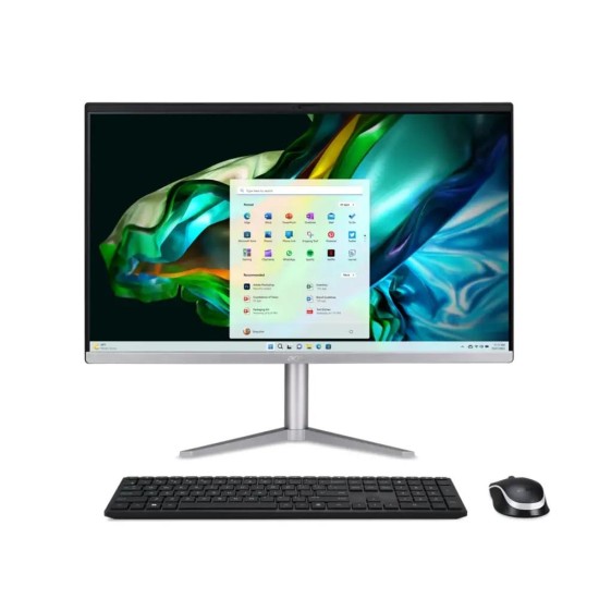 Kомпютър Acer Aspire All-In-One C24-1300, AMD Ryzen 3 7320U, 23.8" FHD, 8GB DDR5, 512GB SSD, NO OS, Мишка, Клавиатура-кирилизирана