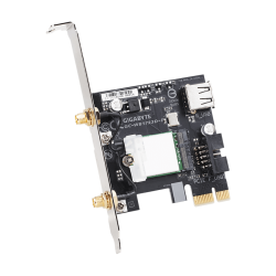 Безжичен PCI Express адаптер Gigabyte GC-WB1733D-I, 2x2 802.11ac 160MHz, Bluetooth 5.0 Безжичен PCI Express адаптер Gigabyte GC-WB1733D-I, 2x2 802.11ac 160MHz, Bluetooth 5.0