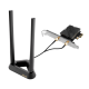 Безжичен адаптер ASUS PCE-BE92BT WiFi 7 PCI-e две външни антени и Bluetooth 5.4 Безжичен адаптер ASUS PCE-BE92BT WiFi 7 PCI-e две външни антени и Bluetooth 5.4
