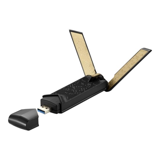 Безжичен адаптер ASUS USB-AX56U Dual Band AX1800 WiFi 6 802.11ax, USB 3.2 Gen1