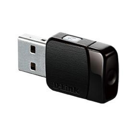 Безжичен адаптер D-Link DWA-171, Dual band, AC600 MU-MIMO, 2.4GHz, USB 2.0, Черен