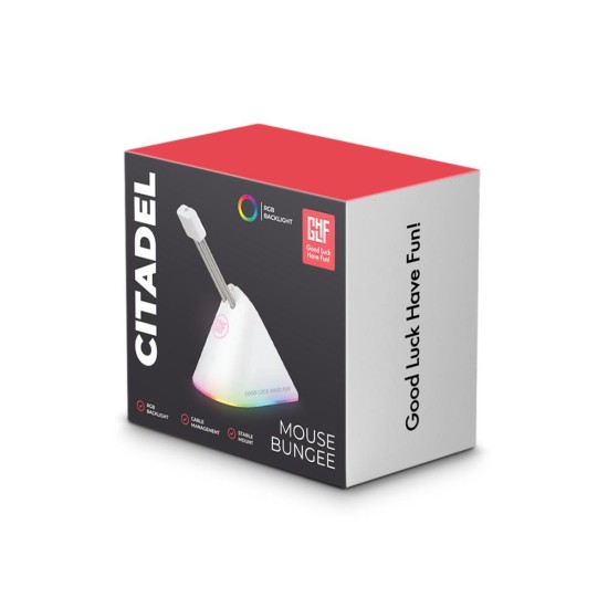 Геймърски аксесоар за кабела на мишката FragON Citadel RGB - White